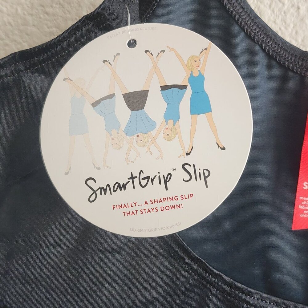 Spanx SmartGrip Slip Womens Small Black Open-Bust Shaping Slip Adjustable Straps - Picture 3 of 14